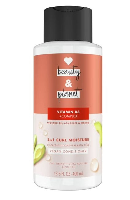 Love Beauty and Planet 3- in-1 Luscious Waves Conditioner Avocado Oil Aguacate Mango & Vitamin E 13.5 Fl Oz - Bellso